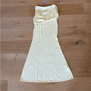 Meshki Maxi Skirt Gathered knit Irene Size XXS Lemon